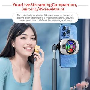 Supporto Refrigerante Confortevole per Cellulare con Clip Posteriore, Accessori a Semiconduttore per Gaming e Streaming Live - Product Image 3