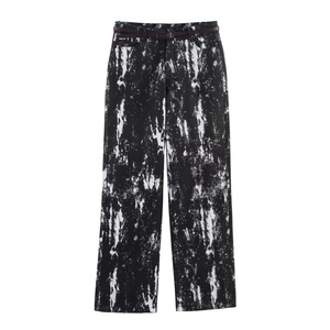 Ropa de Mujer Europea y Americana, Primavera y Otoño 2025, Nuevo Estilo Casual con Estampado Animal y Cinturón, Jeans Ajustados - Product Image 2