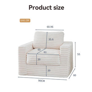 折りたたみソファベッド3-in-1コンバーチブルモダン環境に優しいコーデュロイ高密度発泡ふすん床ソファ折りたたみ椅子リビングルーム - Product Image 6