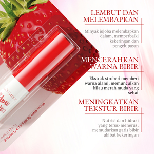 KORMESIC Certifié Bpom Vente en gros 2,7g Baume à lèvres hydratant et éclaircissant qui améliore la texture des lèvres, couleur fraise - Product Image 3