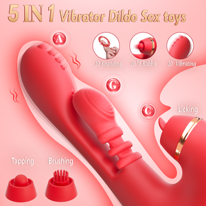 Vibromasseur 5 en 1 pour femmes, stimulateur du point G, du clitoris, masturbateur féminin, jouets sexuels pour adultes - Product Image 2