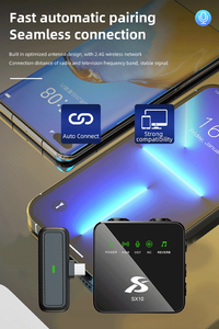 Micrófono Lavalier Inalámbrico SX10 con Cancelación de Ruido, 16 Horas de Batería, Grabación de Audio y Video, Uso en Escritorio, iPhone y Android - Product Image 2