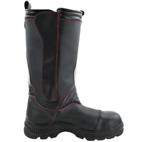 ANBEN FIRE RJX/AB-R-Bottes de pompier en cuir véritable avec embout en acier anti-incendie bottes de pompier ignifuges