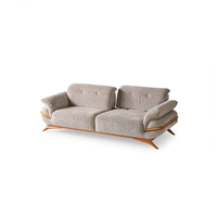 Ensemble de canapés modulaires en tissu sectionnels carrés modernes avec dossiers réglables - Meubles de salon durables