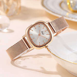 Reloj de pulsera creativo para mujer, estilo japonés minimalista, de acero inoxidable, con movimiento de cuarzo a prueba de agua. - Product Image 1