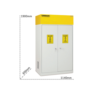 Carvel 1140X600x1900มม. ตู้นิรภัยกรองและสำลักสำหรับสารเคมีกรดและฐาน - Product Image 2