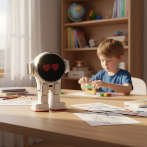 Robot Inteligente RUX - Asistente de IA Controlado por Voz con Pantalla Expresiva, Compañero de Escritorio Móvil, Regalo Tecnológico - Product Image 1