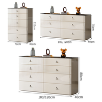 Commode de rangement blanche moderne de luxe 2026 pour chambre et salon, meuble en bois à 5 tiroirs pour vêtements