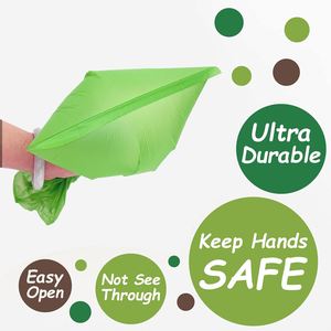 Bolsas Biodegradables y Compostables para Desechos de Perros, de Bajo Precio, con Sellado Térmico, Asa Tipo Chaleco, Material PLA, Empaque de PE, Impresión Flexográfica - Product Image 2
