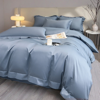 Ensemble de literie de luxe en coton biologique 100% pour lit king size, pour la maison, l'hôtel, utilisation de couvre-lit de mariage, doux, 300 fils, style moderne