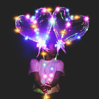 Offre Spéciale jour de valentine coeur 18 pouces forme led coeur bobo ballon avec la lumière pour les amateurs