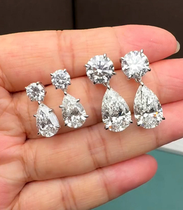 Pendientes Colgantes de Plata con Forma de Ancla y Corte Pera de 6 Quilates, Lujosos y Modernos, para Bodas y Fiestas, con Diamantes de Moissanita, Regalo de Recuerdo Cristiano - Product Image 6