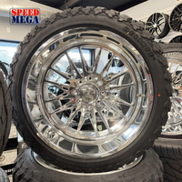 Ruedas Anchas de Aleación Forjada de 1 Pieza, Nuevas, Cromadas y Pulimentadas, con Borde Profundo, 22x12 24x14 26x14 8x170 8x180 para Camioneta F150 F250 Silverado1500