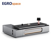 Ensemble de mobilier commercial EGROspace : Table de direction de luxe en placage, bureau exécutif en L pour PDG