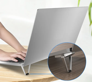 Ergonomic xách tay hợp kim nhôm máy tính xách tay đứng mới có thể điều chỉnh có thể gập lại kim loại bàn máy tính xách tay chủ hỗ trợ máy tính để bàn thép - Product Image 5
