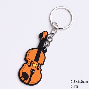 Porte-clés en PVC souple de haute qualité en gros, design instrument de musique, cadeau mignon pour enfants, accessoire musical - Product Image 4