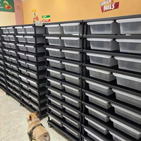 Système de rack d'élevage de serpents en métal avec bacs, emballé à plat, pour reptiles et serpents, bacs en plastique pour reptiles