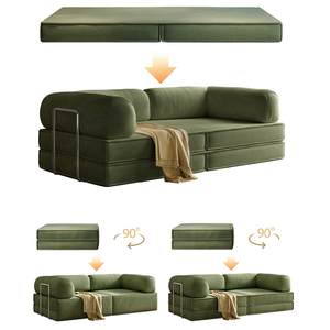 ชุดโซฟาสุญญากาศแบบบีบอัดโมเลกุลสูงพิเศษผ้าที่ทนทานพร้อมเตียงนอนโซฟาแบบไม่มีฟองน้ำทรงสี่เหลี่ยม - Product Image 4