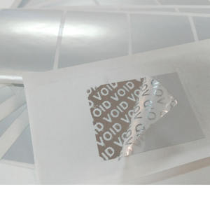 자동 접착 전달 없음 또는 잔류 물 없음 씰이 열리거나 제거된 경우 흰색 보이드 개방 보정 무효 보안 씰 스티커 - Product Image 3