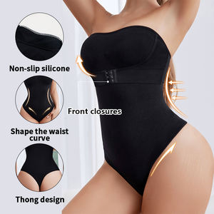 Body sculptant sans couture pour femme - Fermeture avant, contrô<span class=keywords><strong>le</strong></span> du ventre, bretelles réglables en silicone antidérapantes, <span class=keywords><strong>string</strong></span> taille haute - Product Image 2