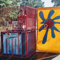 Dunk Tank Gonflable en Métal, Jeu Aquatique de Lancer, Amusement pour Carnavals, Enfants et Adultes, Location pour Fêtes, Équipements et Manèges de Parcs d'Attractions Extérieurs
