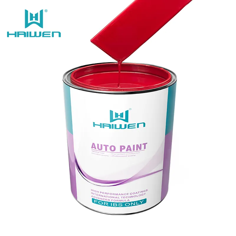 Haiwen Trans Red Color Basecoat Coating Cheap Price Basecoat Mirror Effect 1K Auto Paint Autobody Refinish Car Paint