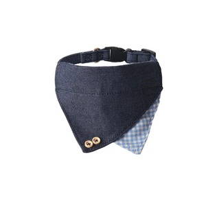 PUPE Dog <b>Collar</b> with Bow Tie Adjustable Beige Plaid <b>Pet</b> Triangular Scarf Bandana Set <b>Pet</b> Accessories for Dog and Cat - Product Image 2