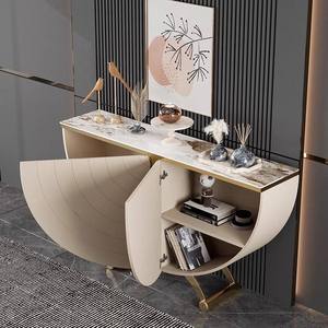 Light Luxury Taupe <b>Sideboard</b> Living Room Storage Cabinet Modern Home Furniture - Product Image 3