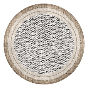 พรมปูพื้นทรงกลมลายเรขาคณิต ยี่ห้อ Yijia Crafts สำหรับห้องนั่งเล่นหรือห้องทำงาน ดีไซน์ทันสมัย กันลื่น ทำความสะอาดง่าย ซักมือได้ ขนาด 60x60 นิ้ว - Product Image 5