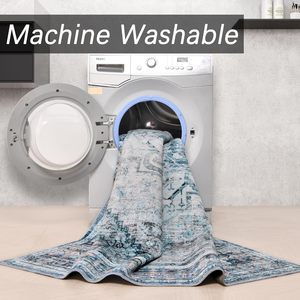Tappeto Persiano di Grandi Dimensioni Vintage Antiscivolo, Tappeto Bohémien a Pelo Tagliato Realizzato a Macchina <span class=keywords><strong>per</strong></span> Casa, Lavabile, <span class=keywords><strong>per</strong></span> <span class=keywords><strong>Soggiorno</strong></span> - Product Image 6