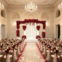 Toile de fond florale artificielle de luxe personnalisée DKB pour la décoration d'événements commerciaux et les projets de décors floraux haut de gamme