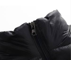Men's Black <b>Quilted</b> Vest Stand Collar Zipper Closure Windproof Casual Winter Outerwear With Pockets Solid Color Front Logo - Product Image 6