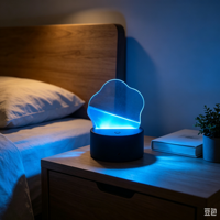 Lampe de nuit LED décorative en acrylique, lampe de table en acrylique découpée sur mesure pour chambre à coucher, fête et cadeau