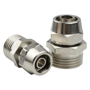 ข้อต่อเร็ว LiYuan รุ่น PC8mm 02 แบบตรง ข้อต่อเกลียวนอก M5 6 10 12 อะไหล่ระบบนิวเมติก - Product Image 1