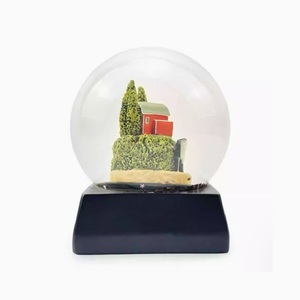 Globo de nieve con purpurina estrella edificio casa resina 10CM Navidad Año Nuevo VIP marca personalizada para presentaciones - Product Image 2
