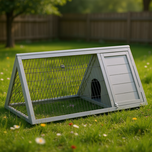 Casa de Madera para Conejos 46x24, Caseta Exterior para Pequeños Animales con Rejilla de Ventilación Gris, Mueble para Mascotas Pequeñas - Product Image 2