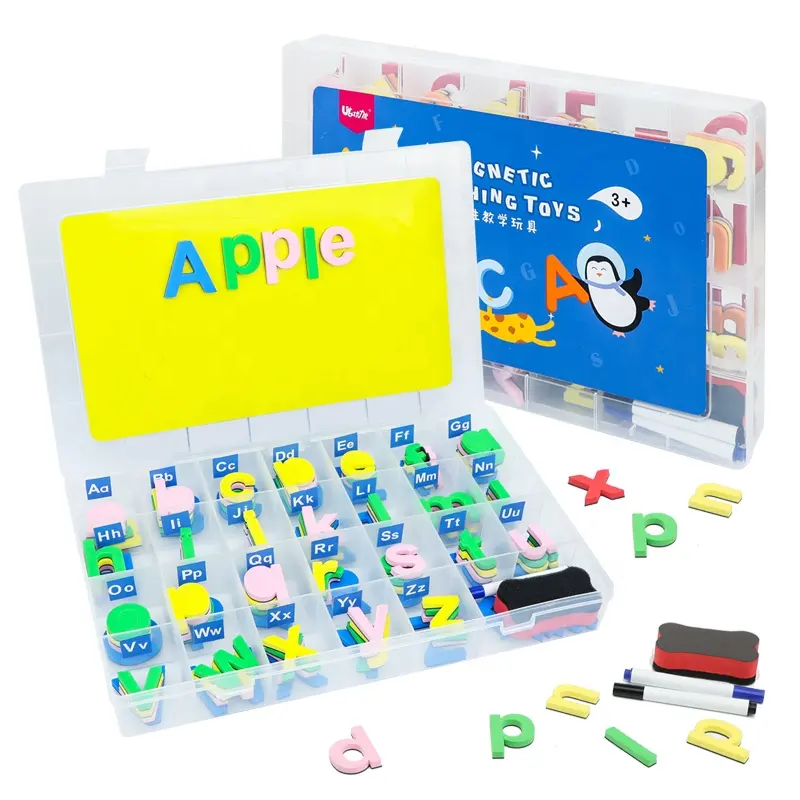 Alfabeto Maiúsculas EVA Espuma Letras Magnéticas Educacionais Brinquedo para Crianças