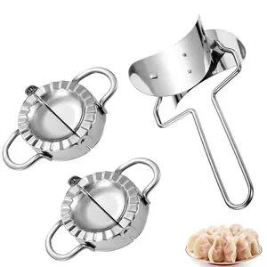 Máy Làm Bánh Bao Bằng Thép Không Gỉ Press Dough Cắt Pie Bánh Bao Khuôn Phụ Kiện Nhà Bếp Dụng Cụ Làm Bánh Ngọt