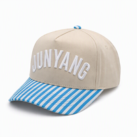 Op maat gemaakte gepersonaliseerde katoenen twill 5-delige baseballcap met verstelbare gebogen klep, geborduurd, vintage, dagelijks gebruik, unisex, OEM