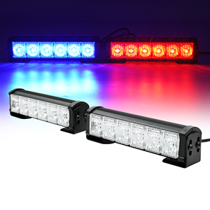 Nueva Barra de Luces Estroboscópicas de 6 <span class=keywords><strong>LED</strong></span>, Luz de Advertencia de Emergencia Intermitente Roja y Azul, IP65 Impermeable, 12-24V, Aluminio, Baliza para Tráfico y Bomberos - Product Image 1