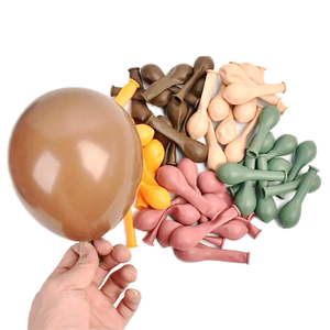 Ballons en latex macaron pour fête d'enfants, Journée de la Terre, 5 pouces, ronds et en forme de cœur, kit d'arche de ballons confettis 6 couleurs - Product Image 1