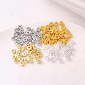 <b>Copper</b> Plated 18K Gold Spacer Beads 3mm 4mm 5mm Flower Shape For <b>Bracelet</b> Making Jewelry Findings - Product Image 2