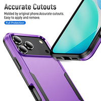 Coque antichoc en silicone pour iPhone 18 17 16 Pro Max, coque double couche PC rigide et TPU, anti-traces de doigts, finition mate, vente en gros