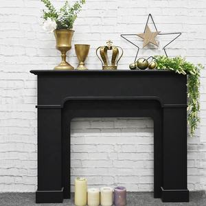 Luckywind Vente chaude Décoration d'intérieur imitation antique <span class=keywords><strong>Cheminée</strong></span> décorative noire en <span class=keywords><strong>bois</strong></span> <span class=keywords><strong>de</strong></span> sapin moderne <span class=keywords><strong>Étagère</strong></span> <span class=keywords><strong>de</strong></span> <span class=keywords><strong>cheminée</strong></span> 100x20.5x81cm - Product Image 6