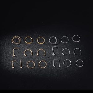 Ensemble de Piercings en Acier Inoxydable 20 Pièces – Clous et Créoles Géométriques en Zircon pour Oreilles, Nez, Lèvres – Idéal Cadeau Bijoux - Product Image 4