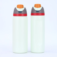 NUEVO Modelo de Botella de Agua de Acero Inoxidable con Aislamiento al Vacío de 24oz/32oz con Pajita para Camping - Ecológica