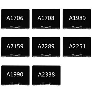 شاشة عرض LCD من GBOLE لشاشة MacBook Air Pro A1706 A1707 A1708 A1989 A1990 A2141 A2159 A2338 A2179 A2337 قطع غيار مجمعة