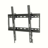 Support mural professionnel pour téléviseur en métal, bras extensible et rétractable, revêtement poudré noir, capacité 40 kg, VESA 400x400, compatible avec les téléviseurs de 17 à 55 pouces