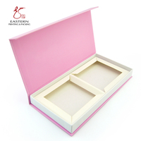 Petite grande boîte d'emballage en papier pour cils de couleur rose et noir Coffrets cadeaux à fermeture magnétique