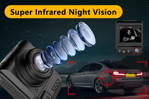 4K Dash Cam Ống Kính Kép Phía Trước Và Bên Trong Máy Ảnh Xe <span class=keywords><strong>Video</strong></span> Recorder <span class=keywords><strong>DVR</strong></span> Hộp Đen Tầm Nhìn Ban Đêm Cho Taxi Bãi Đậu Xe Màn Hình - Product Image 6